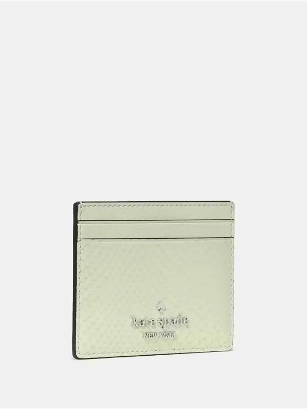 NWT Kate Spade Snake Small Slim Card Holder• Lime frosting with snake print